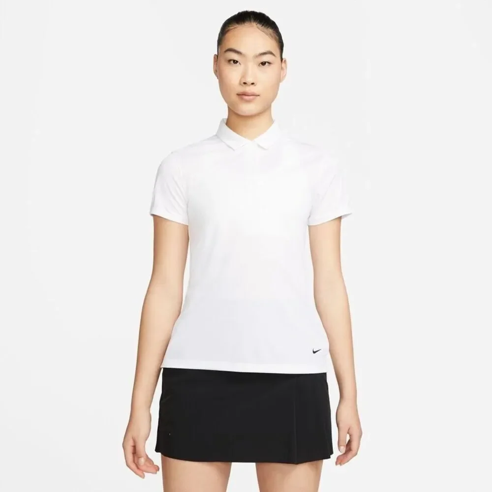 20. Nike White WOMENS NWT Dri-FIT Solid Short Sleeve Victory Golf Polo